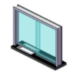Aluminum Sliding Transaction Frame | Integrated Bulletproof Windows