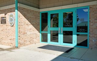 Armortex door installed at a police station in Schertz, Texas